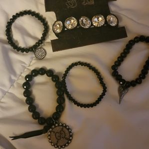 Sandra Ling GG 5 bracelet stack